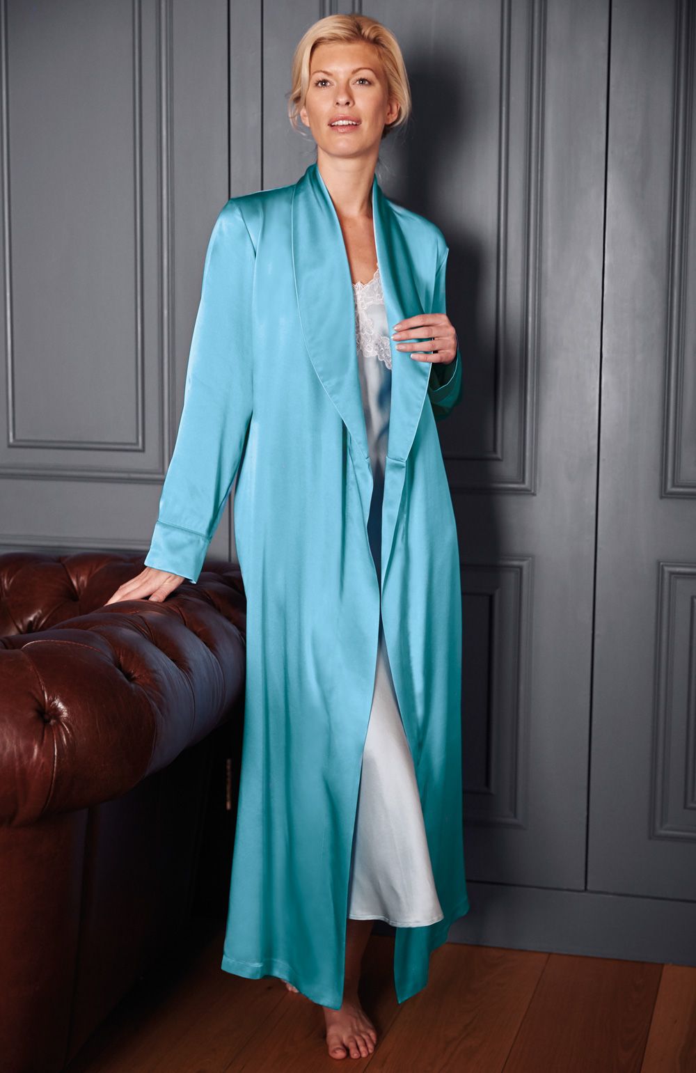 Luxury Silk Dressing Gown Bonsoir