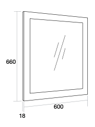600 Framed mirror