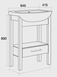 Sendai 650 washstand