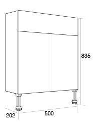 500 Slimline basin unit