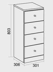 4 Drawer Unit