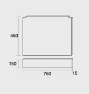 750 Slab End Bath Panel