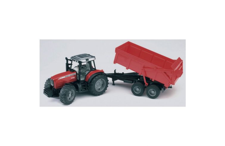 MF 7480 with tipping trailer 1:16