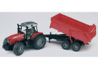 MF 7480 with tipping trailer 1:16