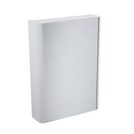 Vienna single door mirrored cabinet - white