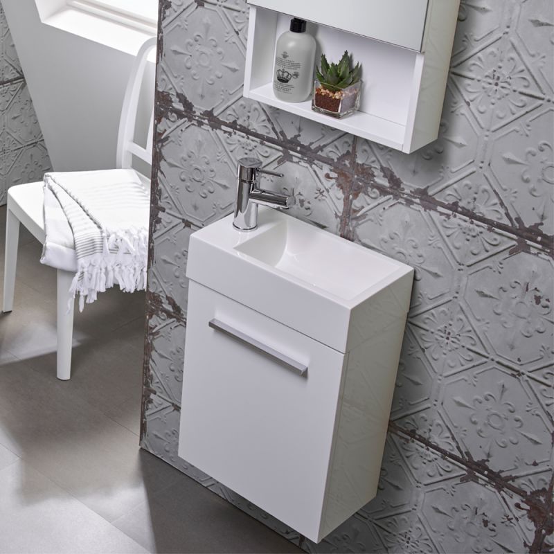 Drive 400 Wall Mounted Unit Basin White R2 Bathrooms