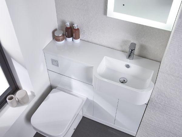 bathroom toilet and sink unit 1000mm
